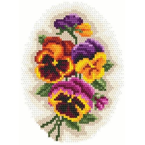 Pansies - Tapestry aida Pansies - Tapestry aida
