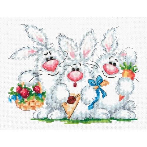 MN 18-88 Cross stitch kit - We love to play MN 18-88 Cross stitch kit - We love to play