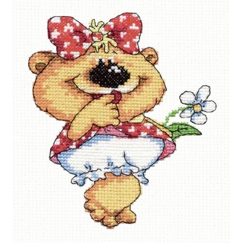 MN 26-01 Cross stitch kit - Lady bear MN 26-01 Cross stitch kit - Lady bear