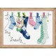 Rio 1637 Kit Cross Stitch com Mouline - minha família