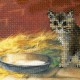 Rio 0053 PT Cross Stitch Kit med garn og trykt bakgrunn - munter gård