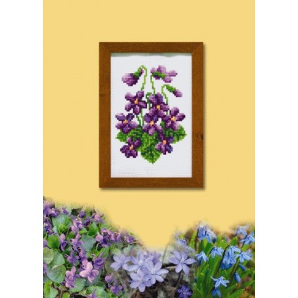Z 22122 Kit de ponto cruz - violetas