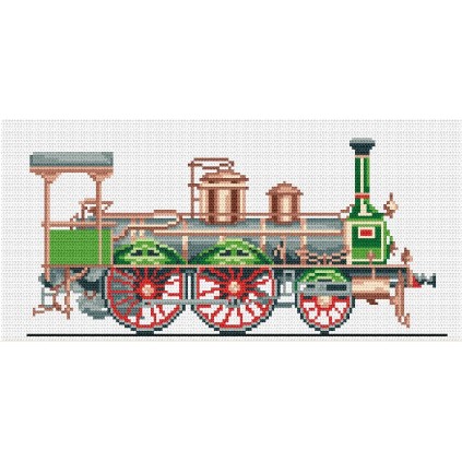 Z 4212 Kit de ponto cruz - locomotiva verde