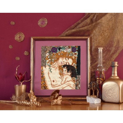 Z 4268 keresztszemes készlet - Anya és gyermeke - G. Klimt