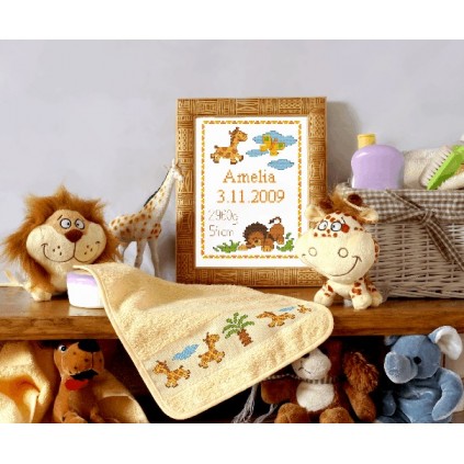 Z 4429 Kit de ponto cruz - meu aniversário - animais selvagens
