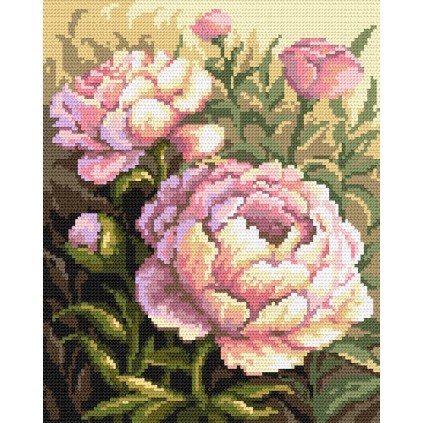 Z 4480 Cross Stitch Kit - Pastelli Peony