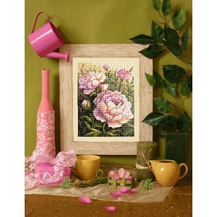 Z 4480 Cross Stitch Kit - Pastelli Peony