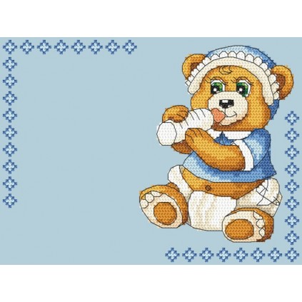 Z 4936-02 Kit Cross Stitch - Certidão de nascimento para menino