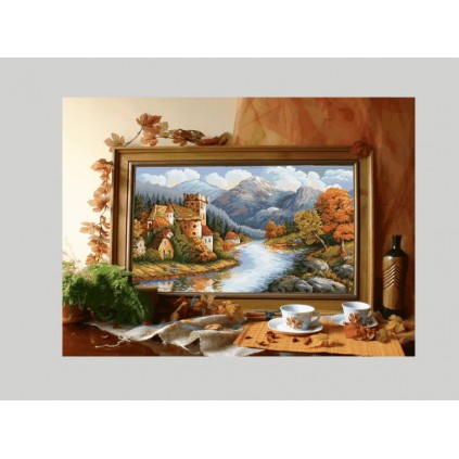 Z 789 Kit Cross Stitch - Castelo na margem do rio