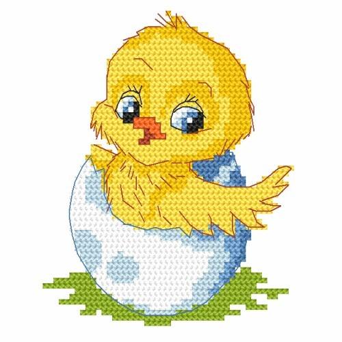Z 8351-02 Cross stitch kit - Easter chick Z 8351-02 Cross stitch kit - Easter chick