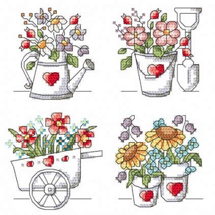 Z 8680 Cross stitch kit - Flowers from the garden