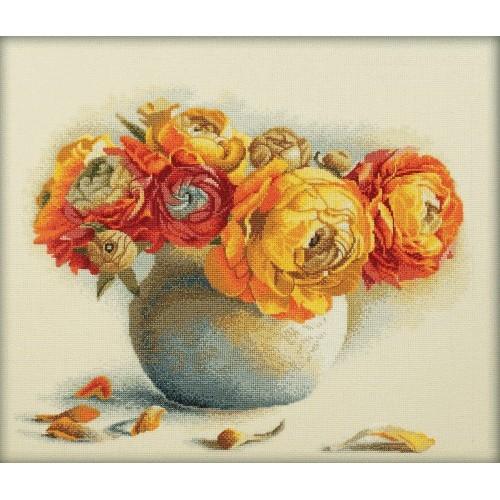 Cross stitch kit - Peonies in the vase Cross stitch kit - Peonies in the vase