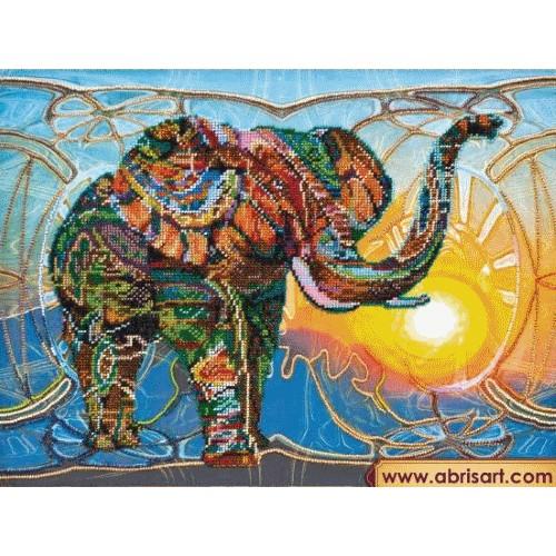 Set with beads - Mosaic elephant Set with beads - Mosaic elephant
