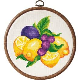 ZK 8258 Kit with beads - Lemons with plums