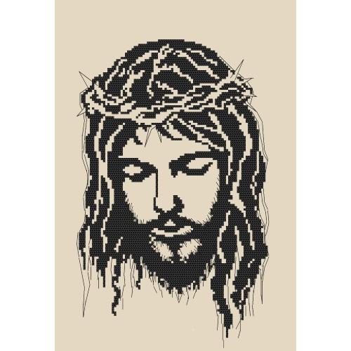 Kit with beads - Jesus wearing a crown of thorns Kit with beads - Jesus wearing a crown of thorns