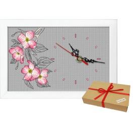 ZP 8694 Gift kit - Clock with a branch of dogwood