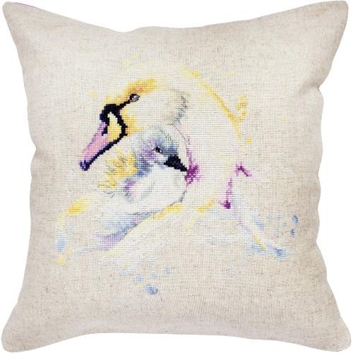 LS PB137 Cross stitch kit - Cushion - Swan LS PB137 Cross stitch kit - Cushion - Swan
