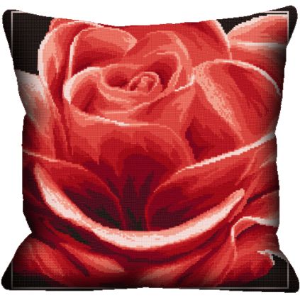 ZU 2255 Cross Stitch Kit - Pute - Red Rose