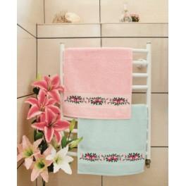 ZU 8426-01 Cross stitch kit - Towel with roses