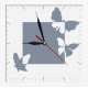 ZGRI 8674 Cross stitch kit with mouline and beads, clock and frame - Clock with butterflies