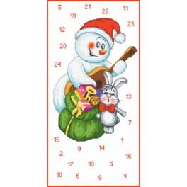 ZU 8255 Cross stitch kit - Adwent calendar - Musician snowman