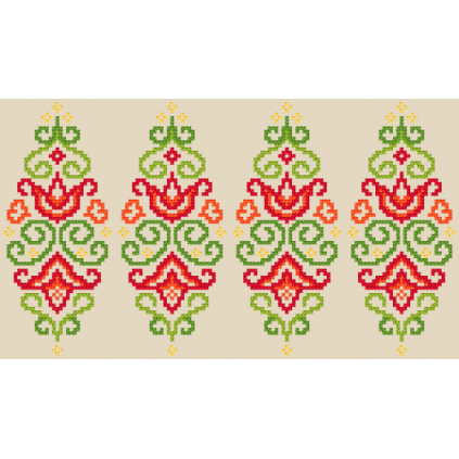 Zu 8835 Cross Stitch Kit - Easter Egg - Colorful Arabesque