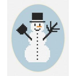 ZK 8449 Kit with beads - Card - Snowman