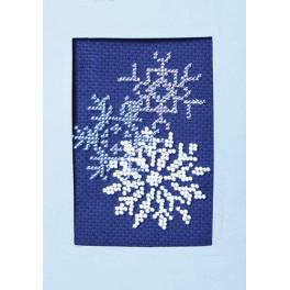 ZU 8405-05 Kit with beads - Christmas card - Glowing snow flakes