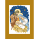 ZU 4898 Kit Cross Stitch - Cartão postal de Natal - Holy Family