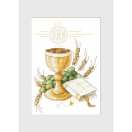 ZU 4991 Cross stitch kit - Holy communion card - Holy cup
