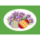 ZU 4957-02 Kit de ponto cruzado - Cartão de Páscoa - Flowers Pasque