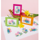 ZU 8625-03 Kit de ponto cruz - cartão de Páscoa - buquê de primavera