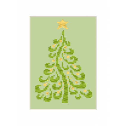 ZU 8659 Kit punto croce - Cartolina di Natale - Albero di Natale