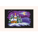 ZU 4411-04 Cross stitch kit - Christmas card - In the moonlight