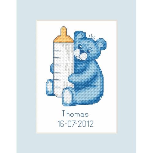 Cross stitch kit - Birth Day Card - Bear Cross stitch kit - Birth Day Card - Bear