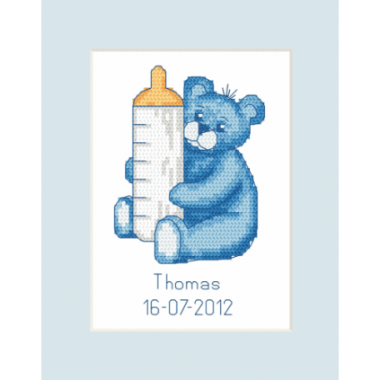 ZU 8450 Cross Stitch Kit - Birthday Card - Bear