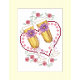 ZU 4953-02 Cross Stitch Kit - Card - Wedding Glasses