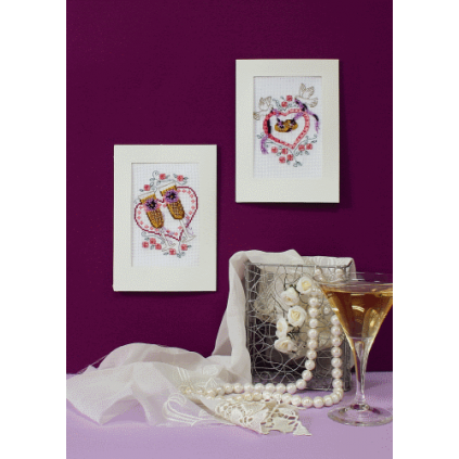 ZU 4953-02 Cross Stitch Kit - Card - Wedding Glasses