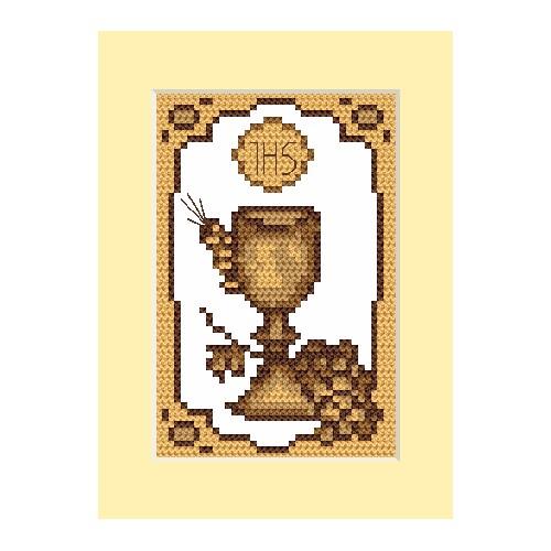 ZU 4658-02 Cross stitch kit - Holy communion card ZU 4658-02 Cross stitch kit - Holy communion card