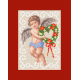 ZU 8443 Cross Stitch Kit - Julekort - Angel Card