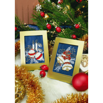 ZU 4949-02 Kit point de croix - Carte de Noël - Cloches de Noël
