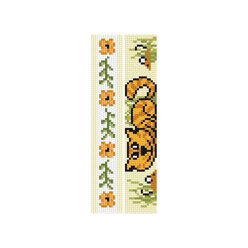 Cross stitch kit - Bookmarks - Yellow frolics Cross stitch kit - Bookmarks - Yellow frolics