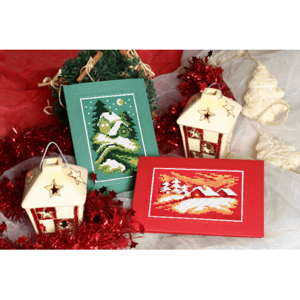 ZU 4464-01 Cross Stitch Kit - Julekort - Silent Night