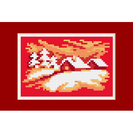 Zu 4464-02 Cross Stitch Kit - Weihnachtskarte - Heiligabendabend
