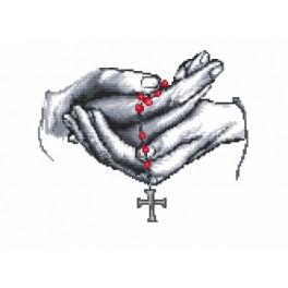 ZI 4368 Cross stitch kit with mouline and beads - My prayer