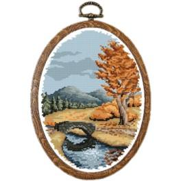 ZI 4874 Cross stitch kit with mouline and beads - Autumn