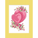 Zi 4984 Cross Stitch Kit med Mouline och pärlor - Bröllopskort - Hearts