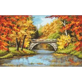ZI 8253 Cross stitch kit with mouline and beads - Golden autumn