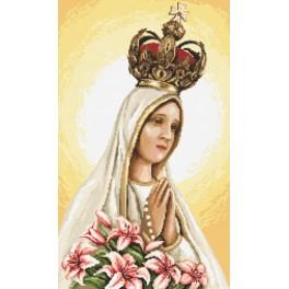 ZI 8332 Cross stitch kit with mouline and beads - Our Lady of Fátima