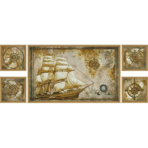 NCB 6584 Set with mouline and printed background NCB 6584 Set with mouline and printed background